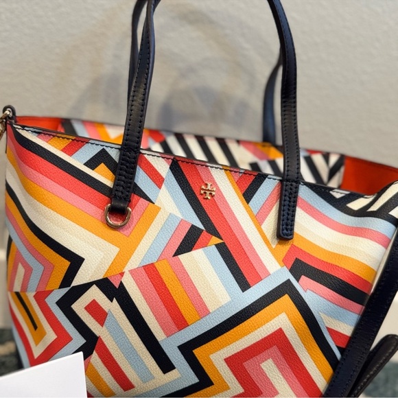Tory Burch Kerrington Small Tote Cut Out T Print | Multicolor | NWOT | Authentic - Picture 7 of 16